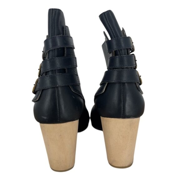 Fortress of Inca Navy Ankle Gabriela Bootie with Buckle Details Size 8 - Picture 3 of 8